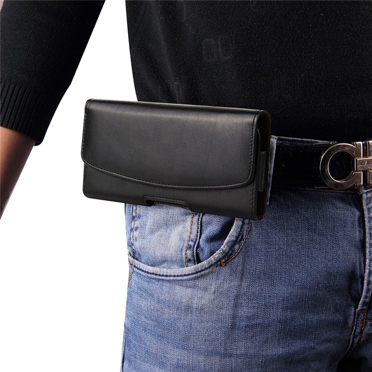 A2 5,5-5,7 Zoll Echtes Leder Gürteltasche Holster Pouch Für Iphone Samsung Huawei Etc.-7