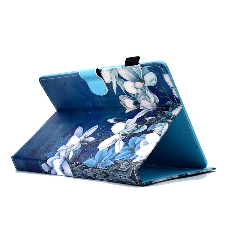 Caixa Universal de Couro Universal de 7 Polegadas PU Com Suporte Para Cartas Para a Huawei MediaPad T2 7.0 / Galaxy Tab 3 7.0 Etc - Estilo de Flor 1-4