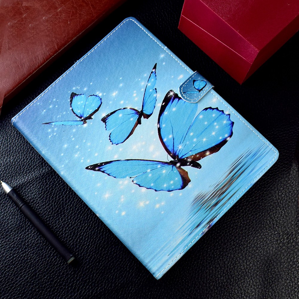 Patterned Universal 7-inch Tablet PU Leather Magnetic Flip Case for Huawei MediaPad T2 7.0 / Galaxy Tab 3 7.0 etc - Blue Butterfly-5