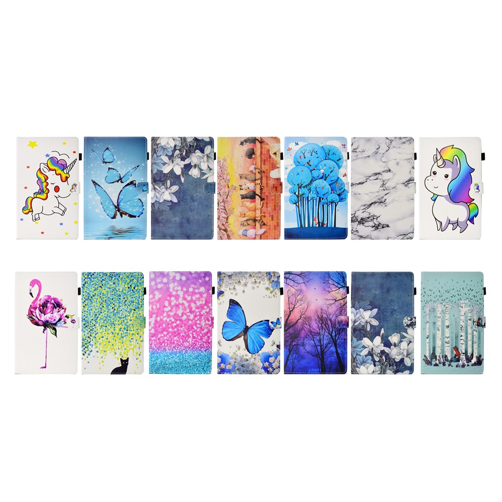Patterned 10-inch Tablet Universal PU Leather Stand Cover for iPad 9.7 (2018) / Lenovo Tab 4 10 Plus etc - Flower Style 2-11
