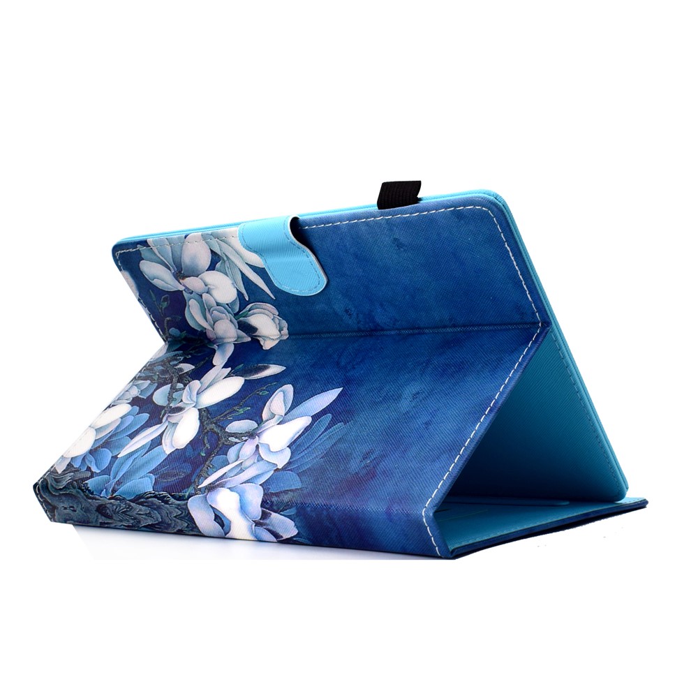Patterned 10-inch Tablet Universal PU Leather Stand Cover for iPad 9.7 (2018) / Lenovo Tab 4 10 Plus etc - Flower Style 2-4