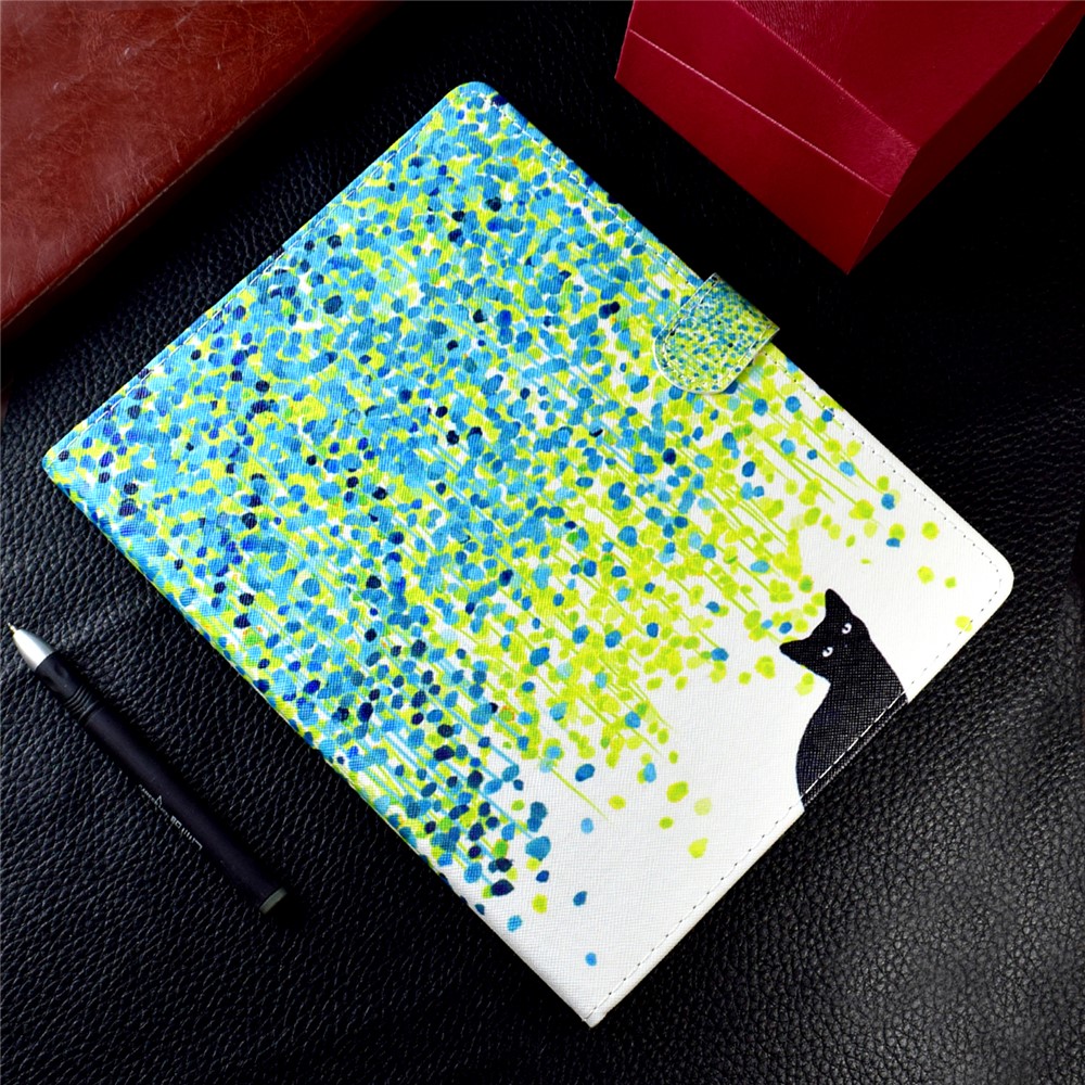 Patterned 10-inch Tablet Universal PU Leather Stand Shell for iPad 9.7 (2018) / Lenovo Tab 4 10 Plus etc - Cat and Dots-11