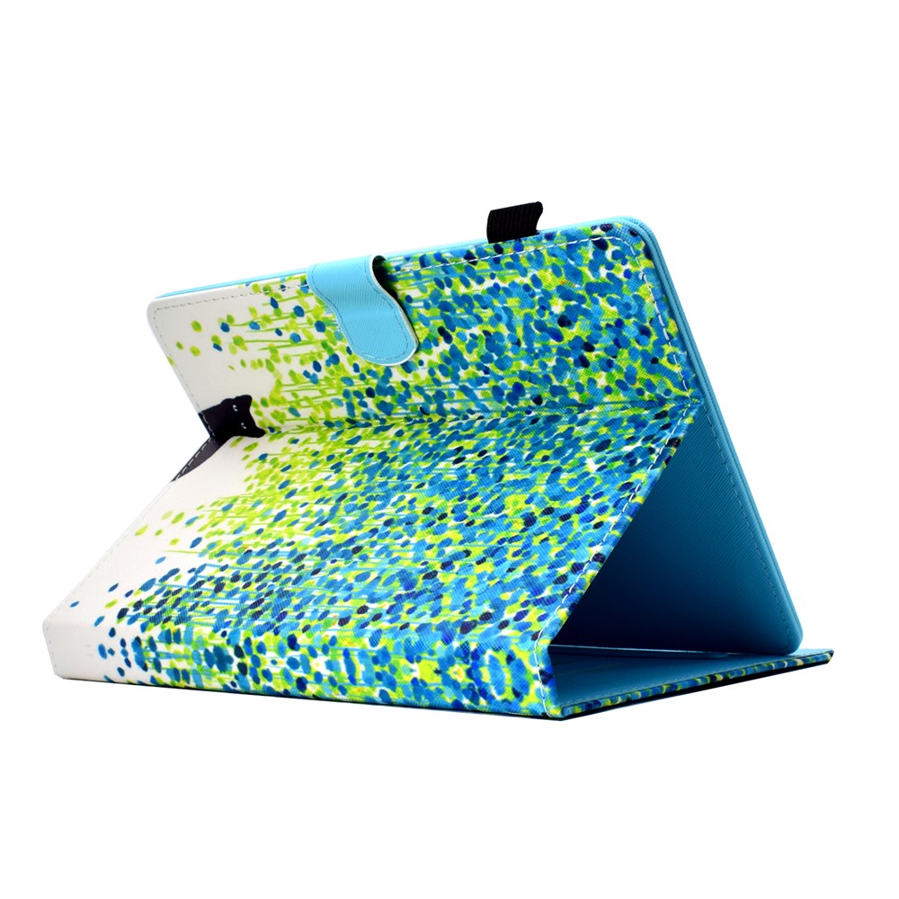 Patterned 10-inch Tablet Universal PU Leather Stand Shell for iPad 9.7 (2018) / Lenovo Tab 4 10 Plus etc - Cat and Dots-4