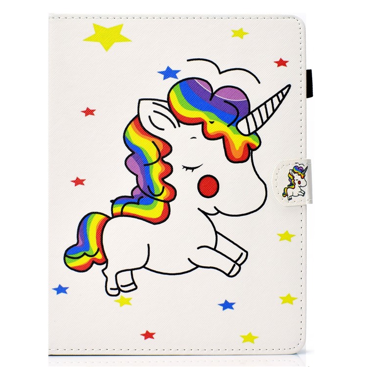 Patterned 10-inch Tablet Universal PU Leather Card Slots Cover for iPad 9.7 (2018) / Lenovo Tab 4 10 Plus etc - Unicorn and Stars-2
