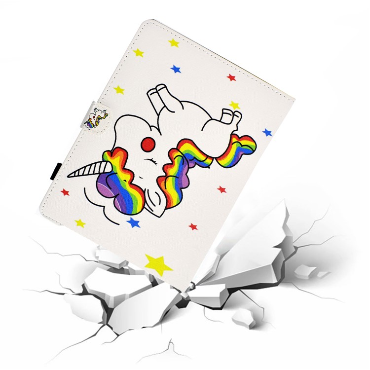 Patterned 10-inch Tablet Universal PU Leather Card Slots Cover for iPad 9.7 (2018) / Lenovo Tab 4 10 Plus etc - Unicorn and Stars-4