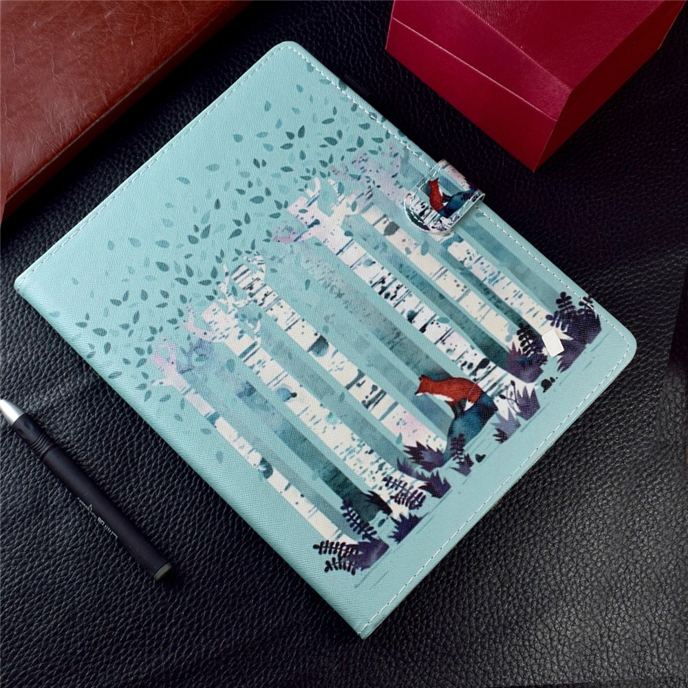 Patterned 10-inch Tablet Universal PU Leather Card Holder Cover for iPad 9.7 (2018) / Lenovo Tab 4 10 Plus etc - Forest-9