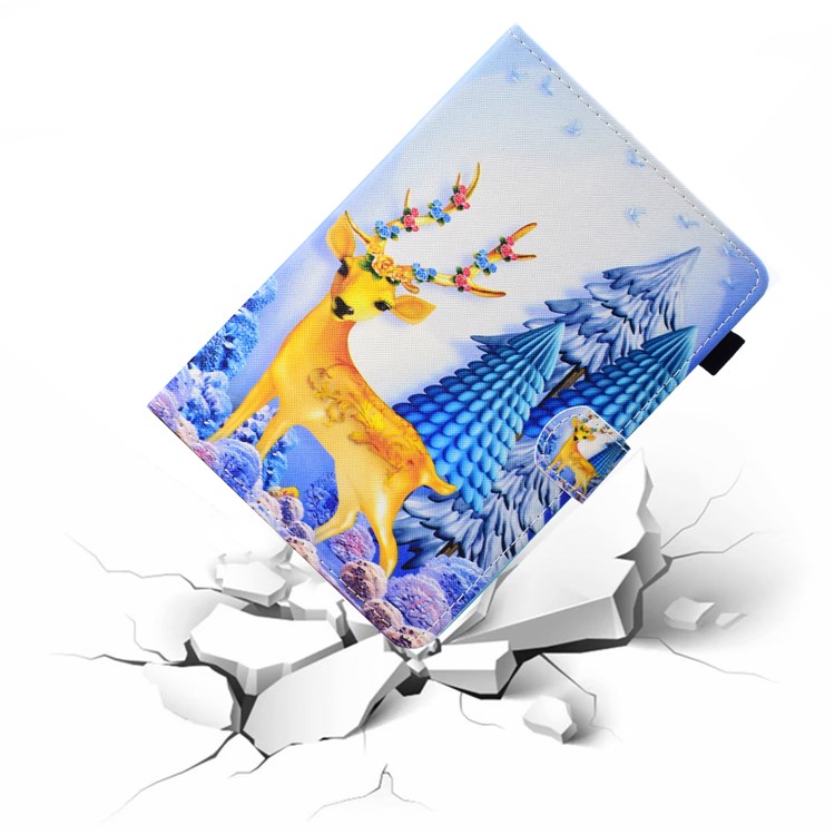 Patterned 10-inch Tablet Universal PU Leather Wallet Cell Phone Case for iPad 9.7 (2018) / Lenovo Tab 4 10 Plus etc - Sika Deer-9