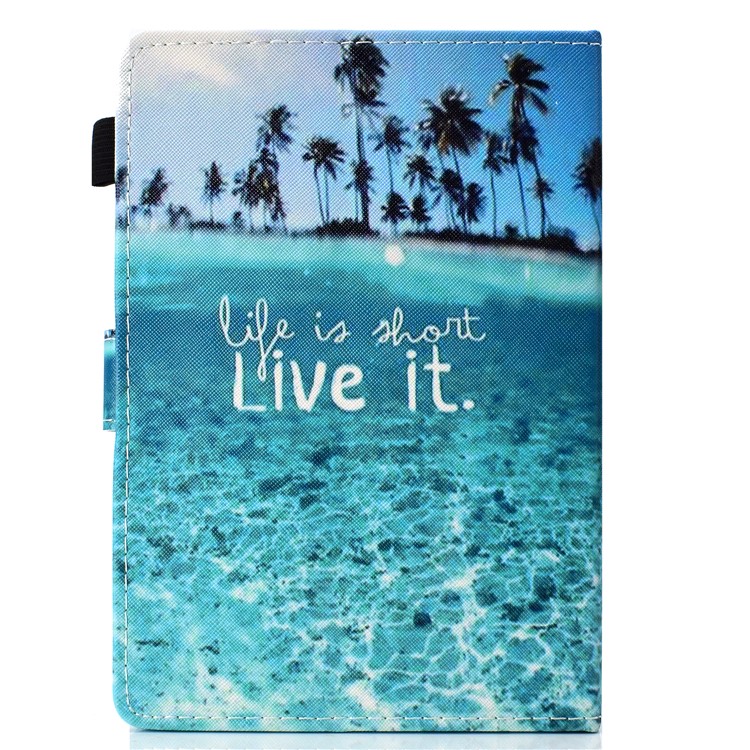 Patterned 10-inch Tablet Universal PU Leather Wallet Cell Phone Cover for iPad 9.7 (2018) / Lenovo Tab 4 10 Plus etc - Blue Sea-3