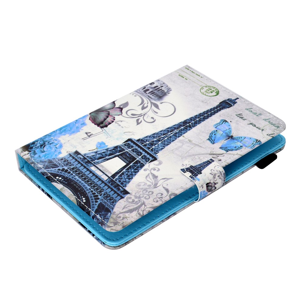 Patterned 10-inch Tablet Universal PU Leather Wallet Protective Cover for iPad 9.7 (2018) / Lenovo Tab 4 10 Plus etc - Eiffel Tower-5