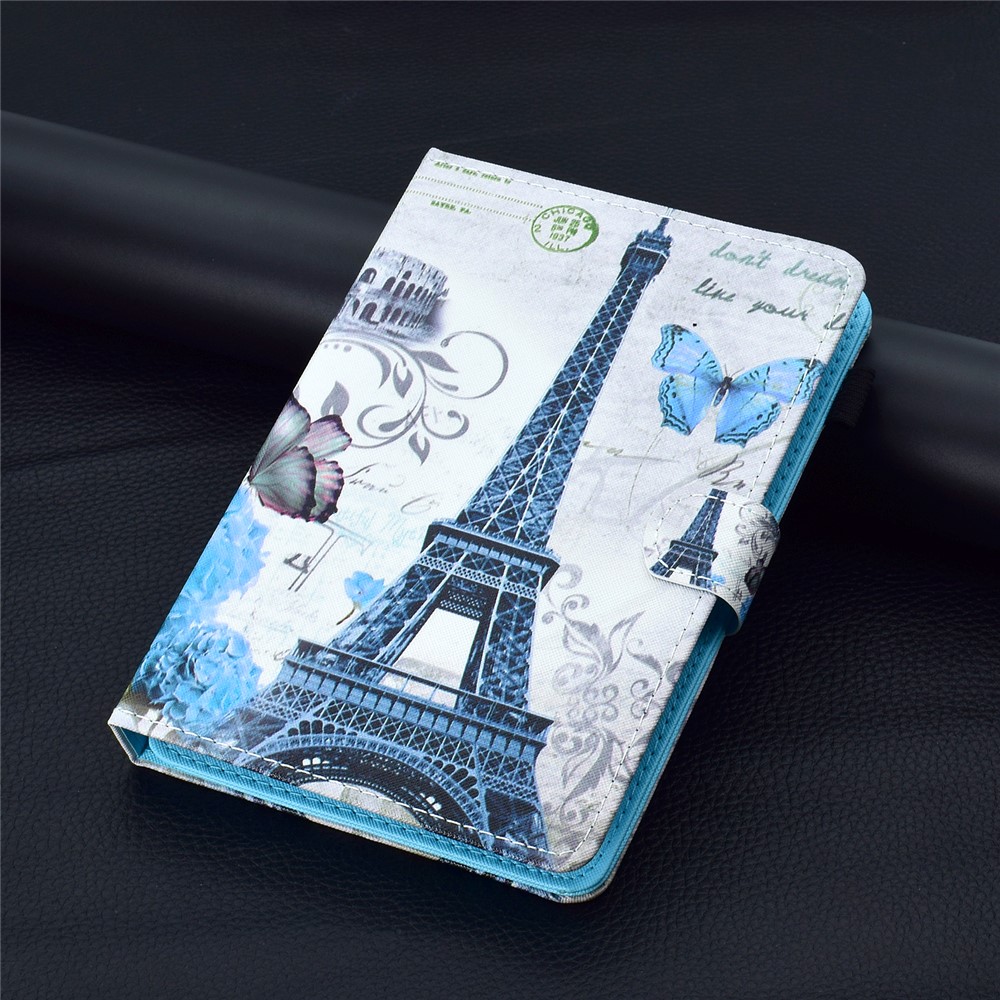 Patterned 10-inch Tablet Universal PU Leather Wallet Protective Cover for iPad 9.7 (2018) / Lenovo Tab 4 10 Plus etc - Eiffel Tower-7