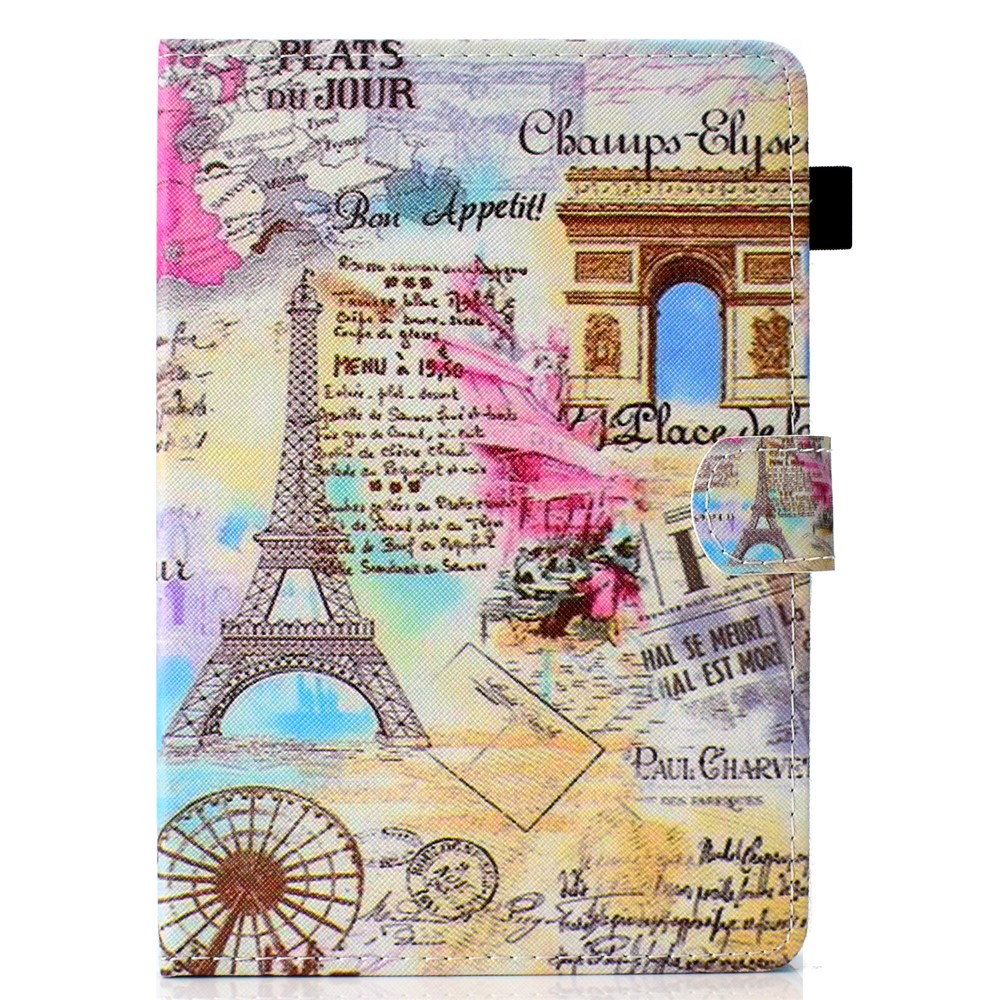 Gemusterte 10-Zoll-Tablette Universal-PU-Leder Brieftasche Schutzhülle Für IPad 9.7 (2018) / Lenovo Tab 4 10 Plus Etc - Romantisches Paris-2