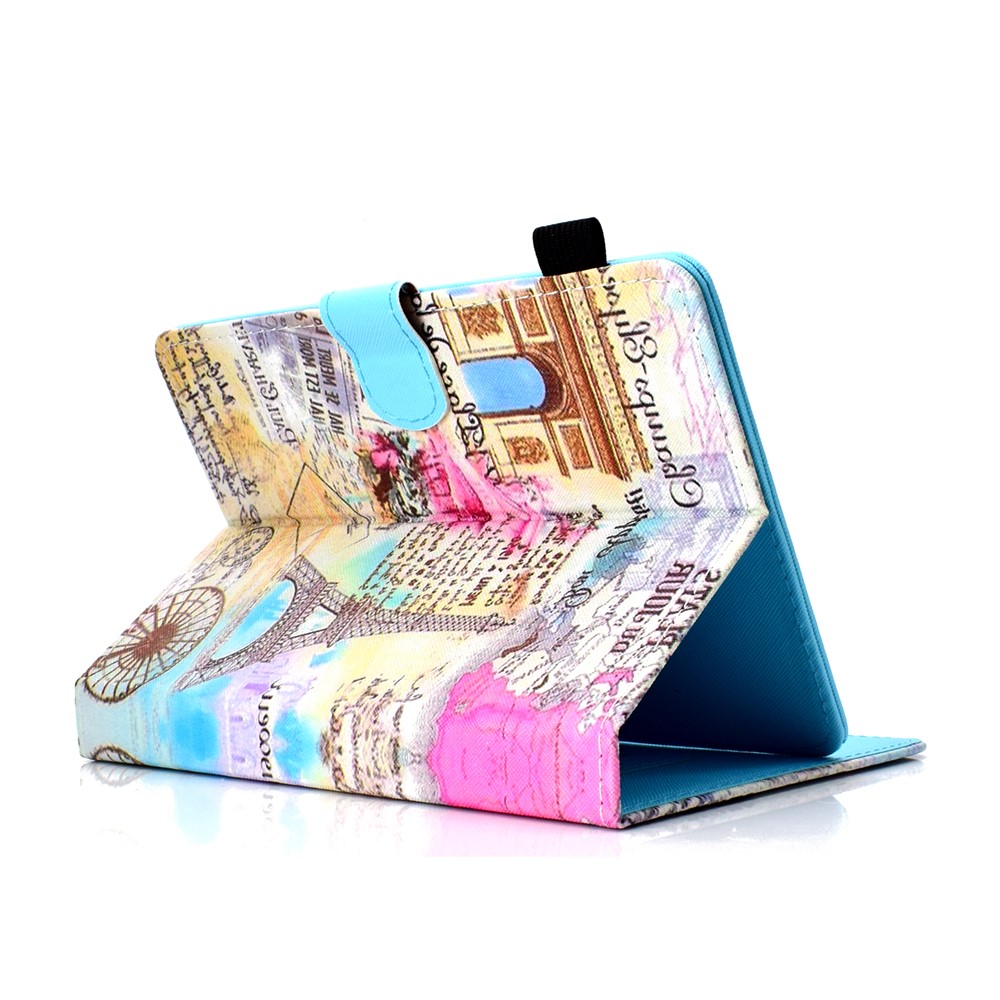 Gemusterte 10-Zoll-Tablette Universal-PU-Leder Brieftasche Schutzhülle Für IPad 9.7 (2018) / Lenovo Tab 4 10 Plus Etc - Romantisches Paris-4