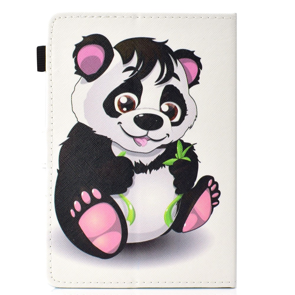 Patterned 10-inch Tablet Universal PU Leather Wallet Magnetic Case for iPad 9.7 (2018) / Lenovo Tab 4 10 Plus etc - Panda-3