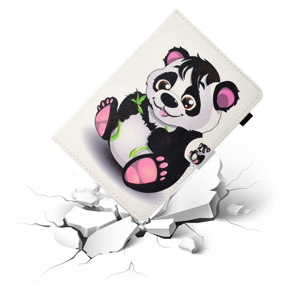 Patterned 10-inch Tablet Universal PU Leather Wallet Magnetic Case for iPad 9.7 (2018) / Lenovo Tab 4 10 Plus etc - Panda-6