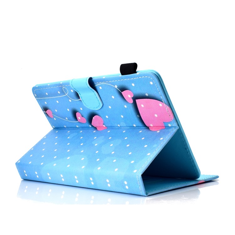 Patterned Universal 8-inch Tablet PU Leather Wallet Mobile Phone Shell for Lenovo Tab 4 8, etc - Hearts-4