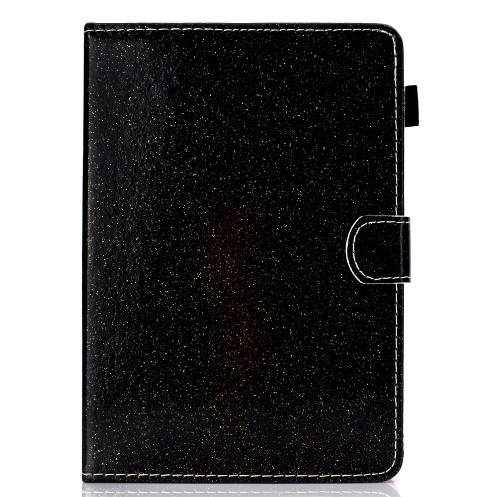 Flash-Puder-dekoriertes Universal-Leder-Standgehäuse Mit Kartensteckplätzen Für 10-Zoll-Tablet-PC - Schwarz-3