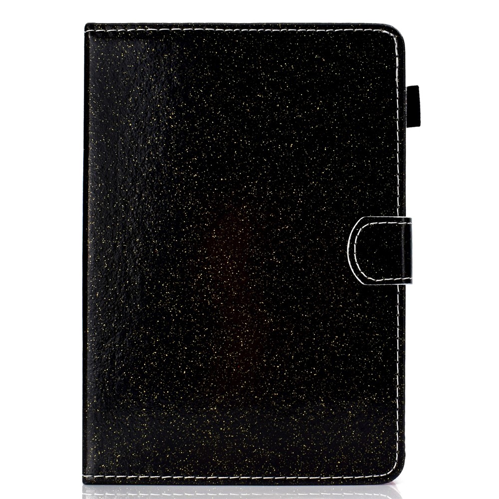 Custodia Tablet in Polvere Flash Decorata Con Linea di Cucitura in Pelle Universale Custodia Con Slot di Carte Per Tablet All'interno di 10 Pollici - Nero