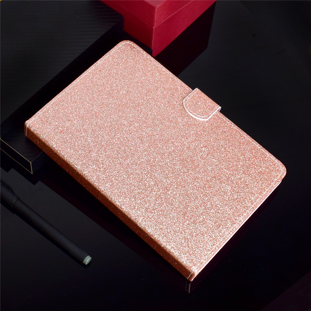 Pó De Flash Universal Decorado Caso De Titular De Cartão De Couro Para 10 Polegadas Tablet PC - Rosa Ouro-10
