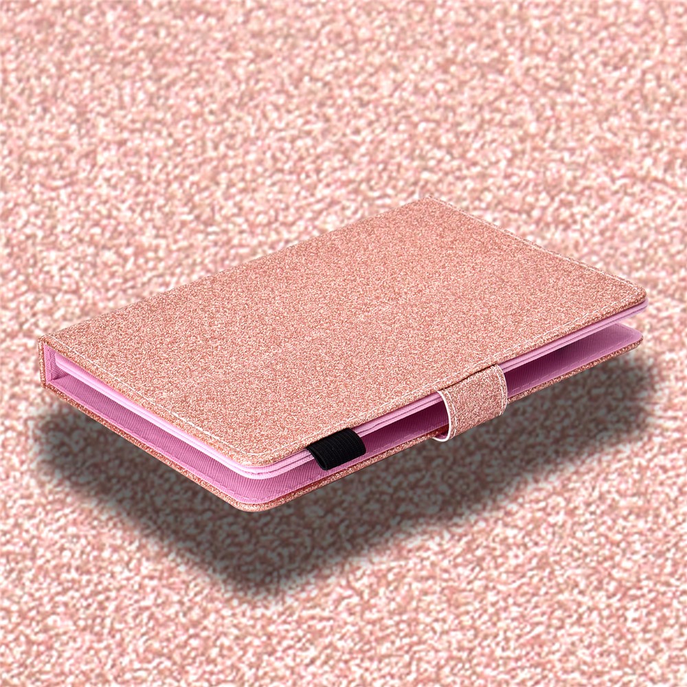 Pó De Flash Universal Decorado Caso De Titular De Cartão De Couro Para 10 Polegadas Tablet PC - Rosa Ouro-8