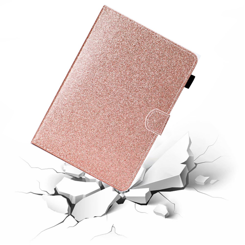 Pó De Flash Universal Decorado Caso De Titular De Cartão De Couro Para 10 Polegadas Tablet PC - Rosa Ouro-9