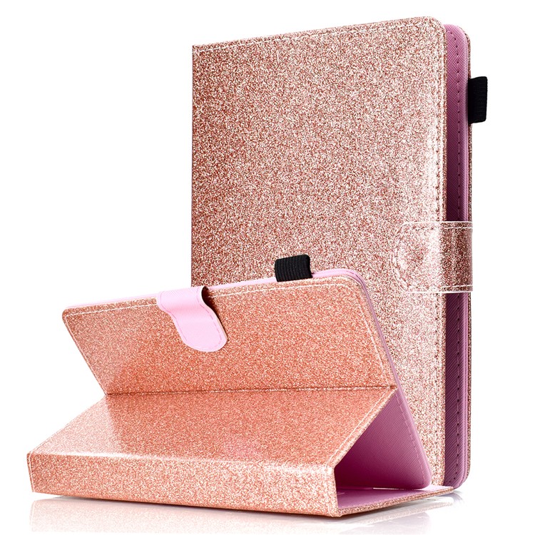 8-inch Flash Powder Universal PU Leather Card Slots Shell for Huawei MediaPad T3 8.0 etc - Rose Gold-2