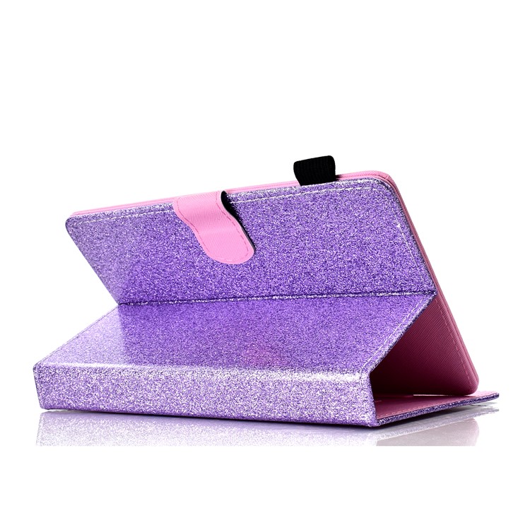 8-inch Flash Powder Universal PU Leather Stand Tablet Cover for Huawei MediaPad T3 8.0 etc - Purple-5
