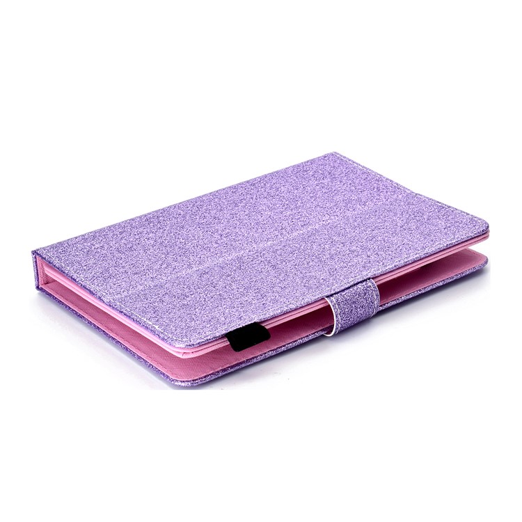 8-inch Flash Powder Universal PU Leather Stand Tablet Cover for Huawei MediaPad T3 8.0 etc - Purple-6
