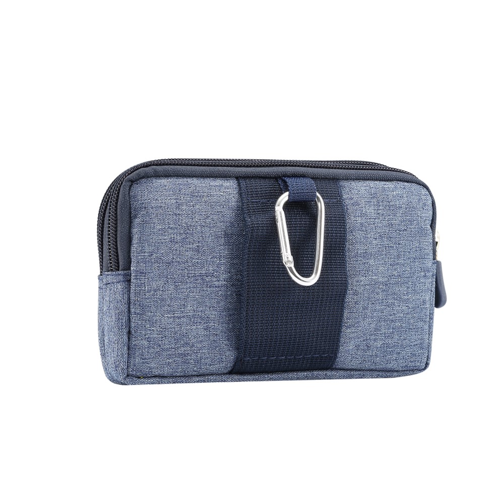 5,5-6,3 Pouces Extérieure Tactique Molle Jeans Pochette En Tissu Taille Pack Sport Utilitaire Gadget Téléphone Sac - Bleu-3