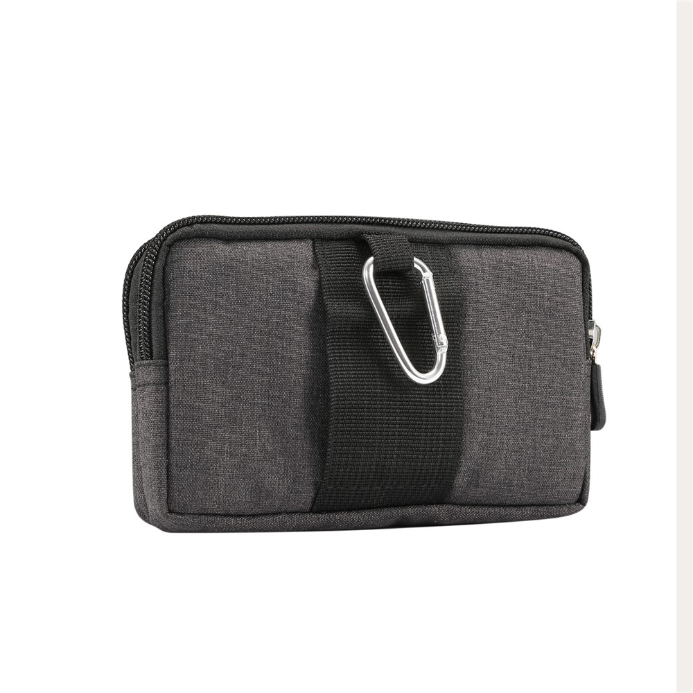 6,4 Pouces en Plein Air Tactique Molle Sachet de Taille Pack Sport Utilitaire Gadget Sac de Téléphone - le Noir