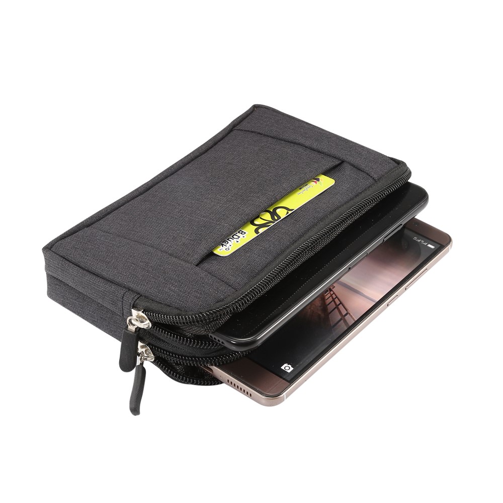 6.4 Polegada Ao Ar Livre Tactical Molle Malote Pacote De Cintura Utilitário Esportivo Gadget Telefone Saco - Preto-5