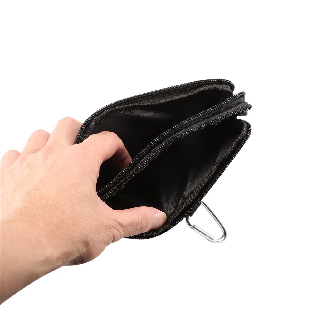 6,4 Polegadas de Tática ao ar Livre Molle Bolsa de Cintura Pacote Esportivo de Gadget Saco de Telefone - Preto