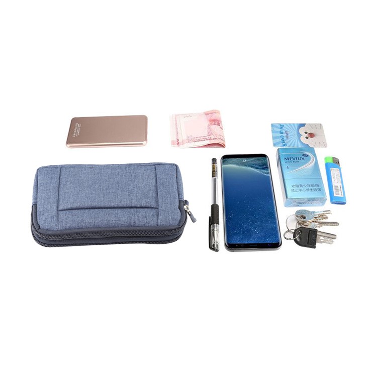 6.4 Pulgadas Al Aire Libre Tactical Molle Jeans Paño Bolsa Cintura Paquete Utilidad Gadget Bolso Del Teléfono - Azul-12