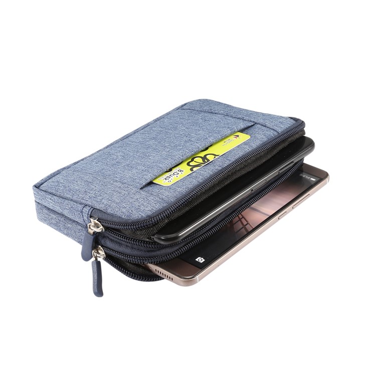 6.4 Pulgadas Al Aire Libre Tactical Molle Jeans Paño Bolsa Cintura Paquete Utilidad Gadget Bolso Del Teléfono - Azul-4