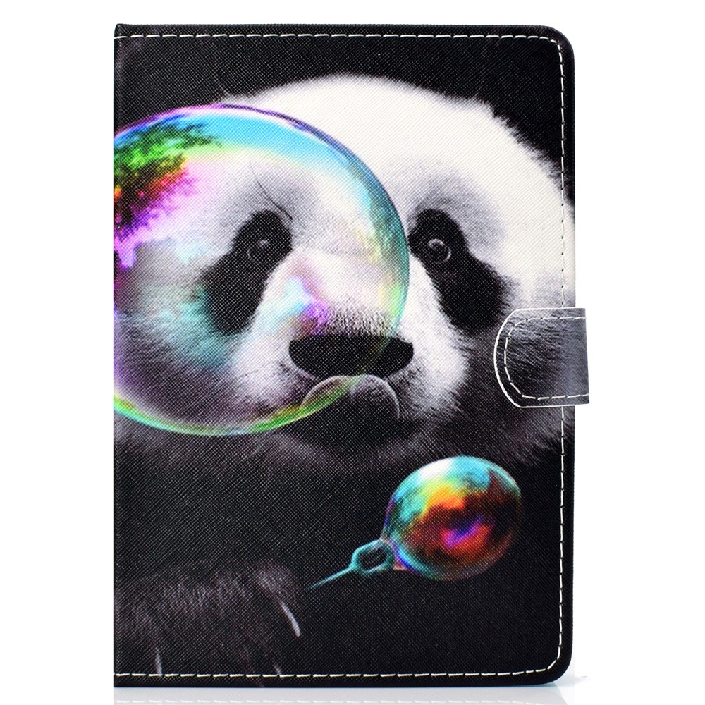 Universal 10 Polegadas Tablet Modelado PU Couro Stand Case Para Ipad 9,7 (2018) / LG G Pad III Etc - Panda Jogando Bolha-2