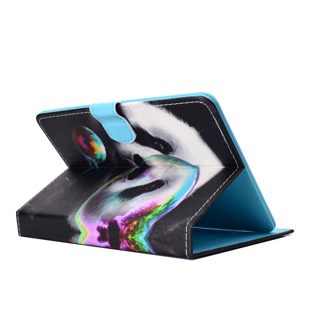 Universal 10 Polegadas Tablet Modelado PU Couro Stand Case Para Ipad 9,7 (2018) / LG G Pad III Etc - Panda Jogando Bolha-4