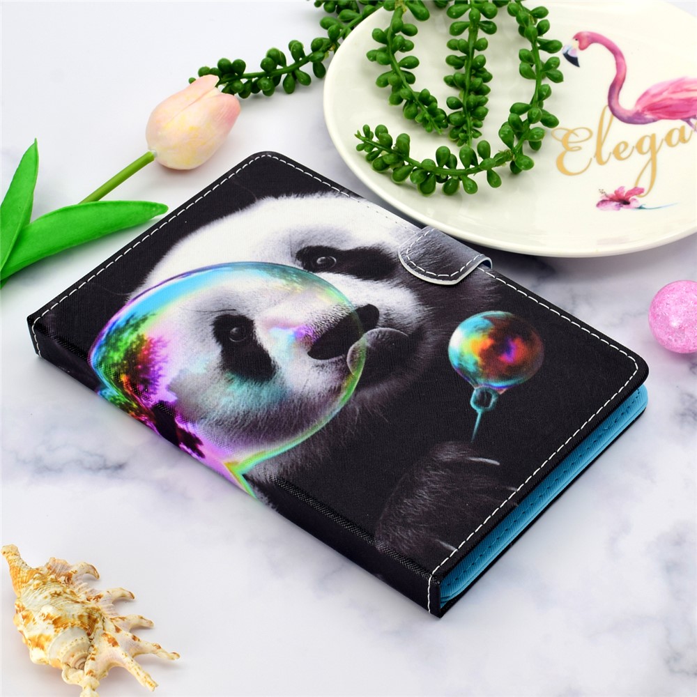 Universal 10 Polegadas Tablet Modelado PU Couro Stand Case Para Ipad 9,7 (2018) / LG G Pad III Etc - Panda Jogando Bolha-5