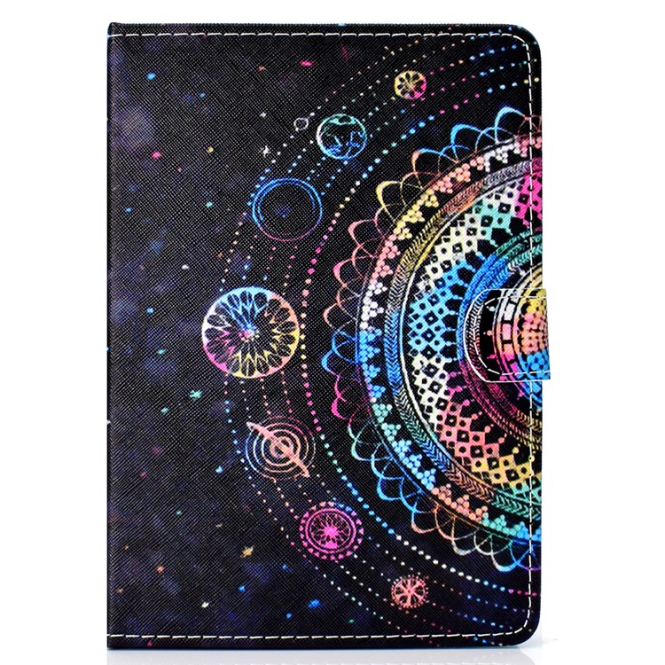 Universal 10-inch Tablet Patterned PU Leather Card Holder Case for iPad 9.7 (2018) / LG G Pad III etc - Multi-color Mandala Flower-2