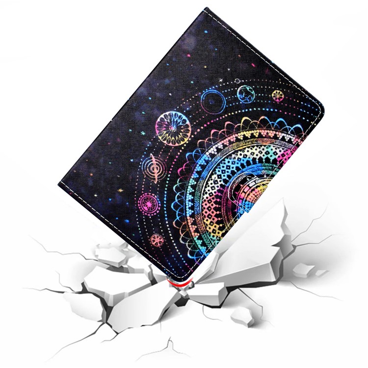 Universal 10-inch Tablet Patterned PU Leather Card Holder Case for iPad 9.7 (2018) / LG G Pad III etc - Multi-color Mandala Flower-7