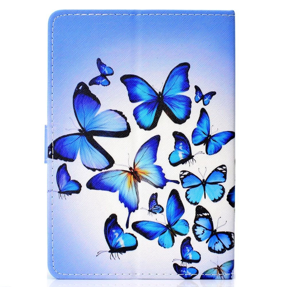 Universal 10-inch Tablet Patterned PU Leather Stand Case for iPad 9.7 (2018) / LG G Pad III etc - Blue Butterflies-3