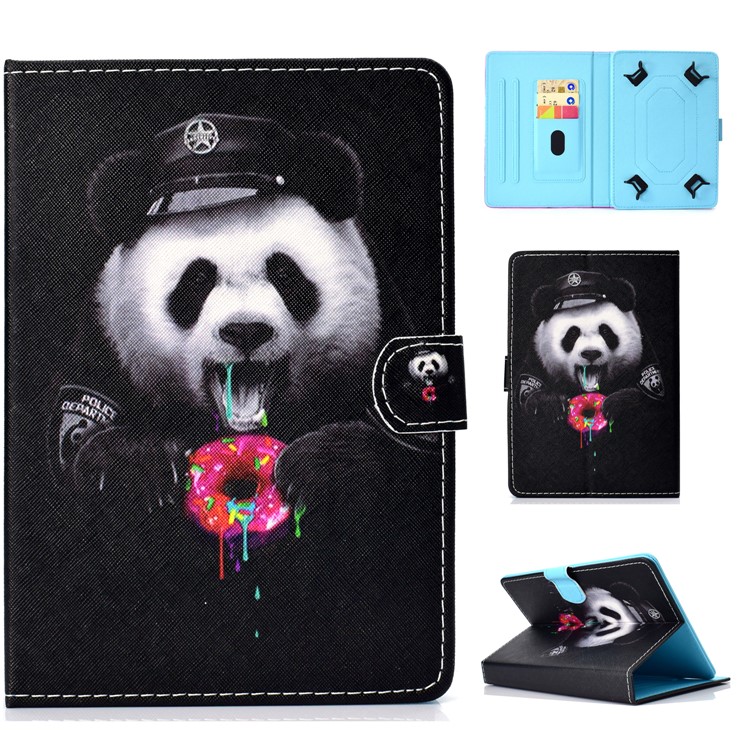 

Pattern Printing Universal Leather Card Holder Case for 7-inch Tablet PC - Greedy Panda, Galaxy Tab J