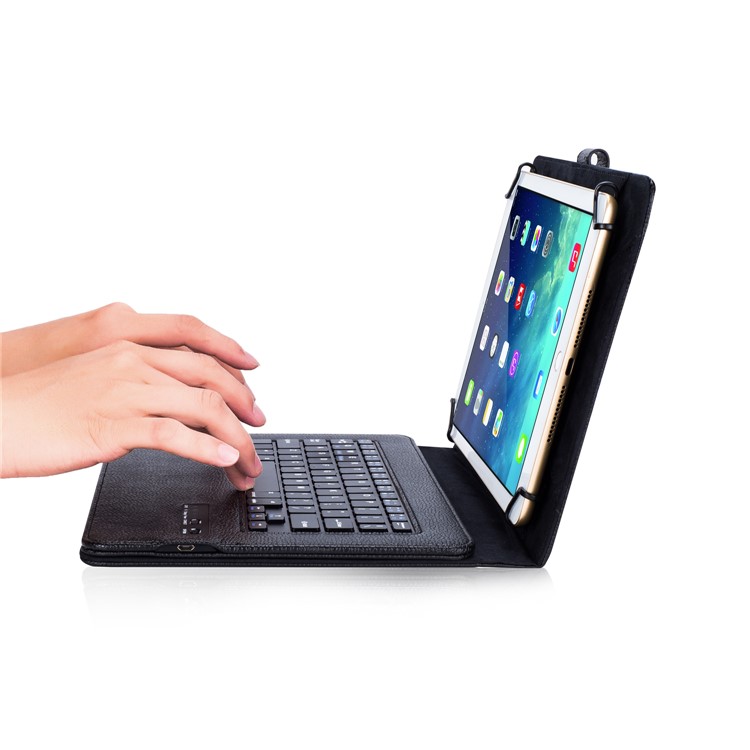 Universal-Lederständerabdeckung Mit Abnehmbarer Bluetooth-Tastatur Für 9 \" - 10 \"Tablet PC-5