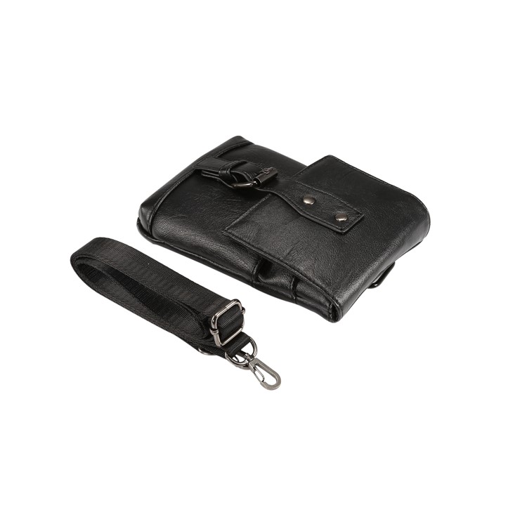 Litchi Textur PU-Leder Vertikale Holster Einzigen Schultertasche Tasche Mit Gürtelschlaufe Für IPhone XS Max / XS / Samsung Galaxy S9 / S8, Größe: 18 X 12,5 Cm - Schwarz-10