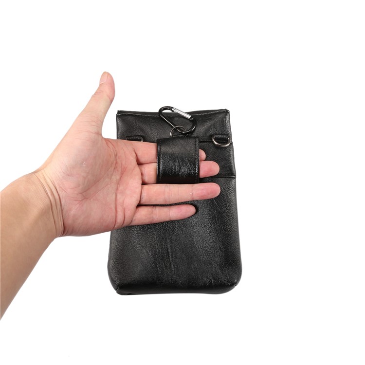 Litchi Textur PU-Leder Vertikale Holster Einzigen Schultertasche Tasche Mit Gürtelschlaufe Für IPhone XS Max / XS / Samsung Galaxy S9 / S8, Größe: 18 X 12,5 Cm - Schwarz-17