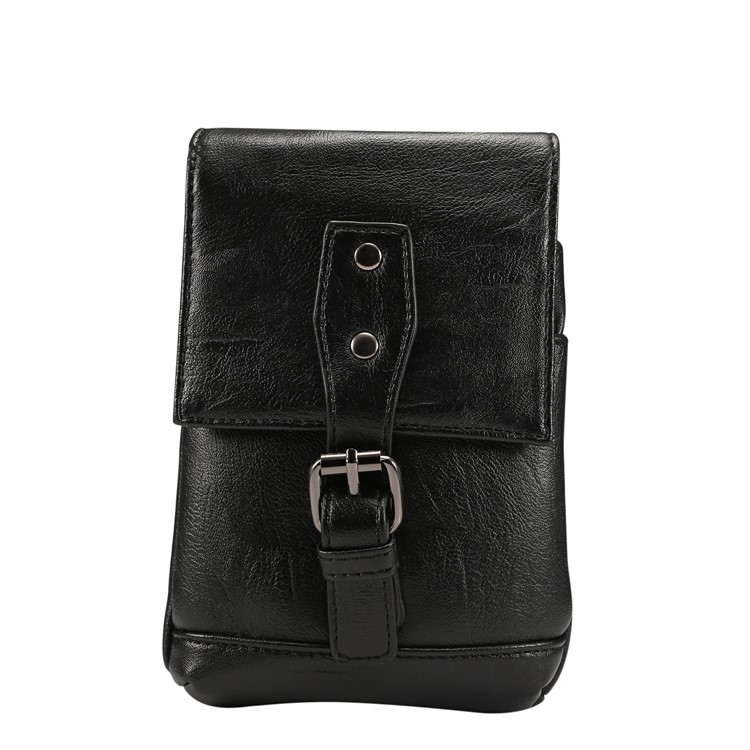 Litchi Textur PU-Leder Vertikale Holster Einzigen Schultertasche Tasche Mit Gürtelschlaufe Für IPhone XS Max / XS / Samsung Galaxy S9 / S8, Größe: 18 X 12,5 Cm - Schwarz-2