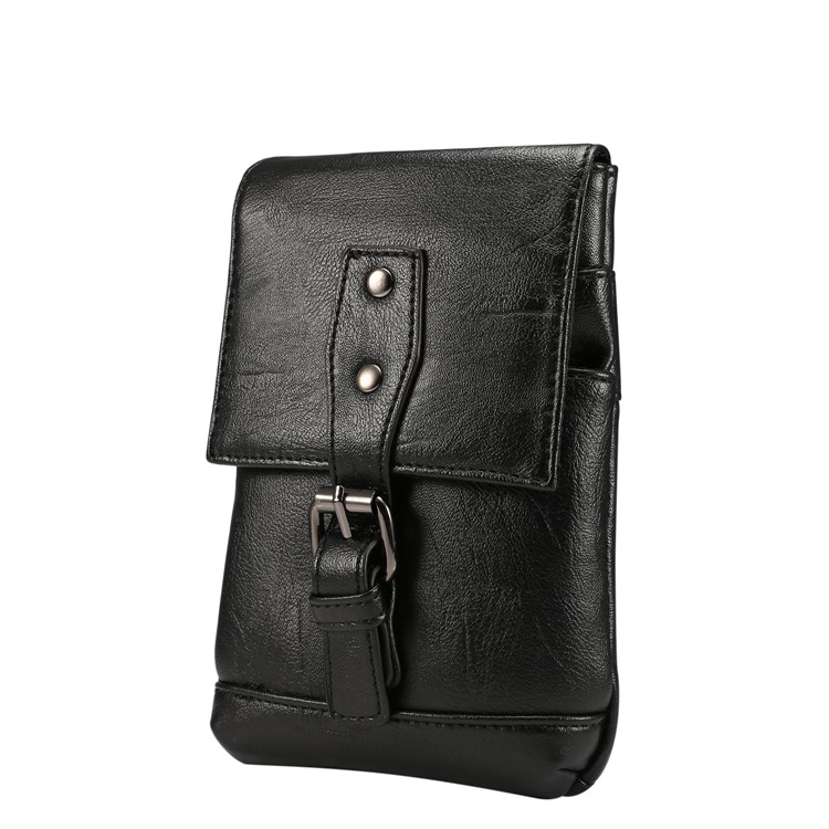 Litchi Textur PU-Leder Vertikale Holster Einzigen Schultertasche Tasche Mit Gürtelschlaufe Für IPhone XS Max / XS / Samsung Galaxy S9 / S8, Größe: 18 X 12,5 Cm - Schwarz-3