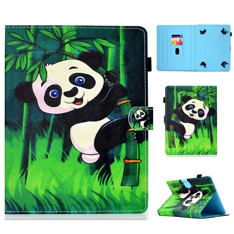 Musterdruck Universal-Magnet-Leder-Standplatz Für 10-Zoll-Tablet-PC - Panda-1
