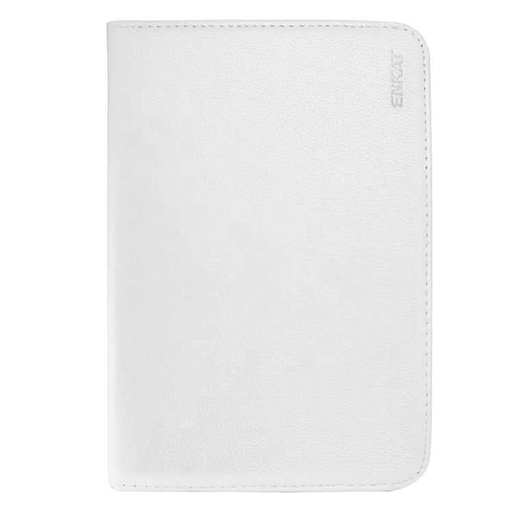 ENKAY Litchi Skin 360 Degree Rotary PU Leather Protection Cover for 8 inch Tablet - White-2