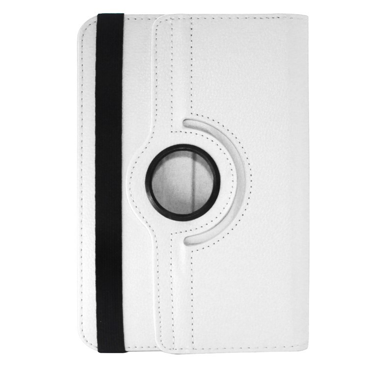 ENKAY Litchi Skin 360 Degree Rotary PU Leather Protection Cover for 8 inch Tablet - White-3