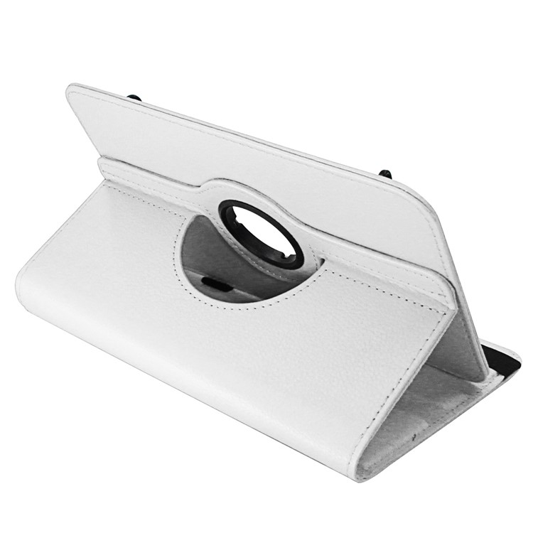 ENKAY Litchi Skin 360 Degree Rotary PU Leather Protection Cover for 8 inch Tablet - White-5