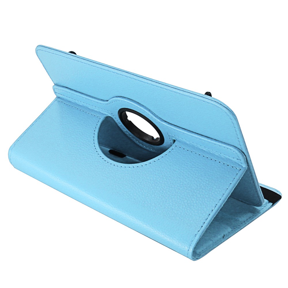 ENKAY Litchi Pele 360 graus Rotativo PU Capa De Proteção De Couro Para Tablet De 10 Polegadas - Bebê Azul-5